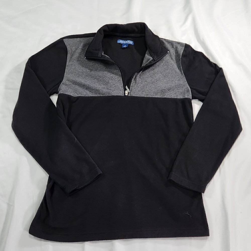 Tommy Bahama Gray Fleece Quarter Zip Pullover Sweater Mens Two Tone
Lot F